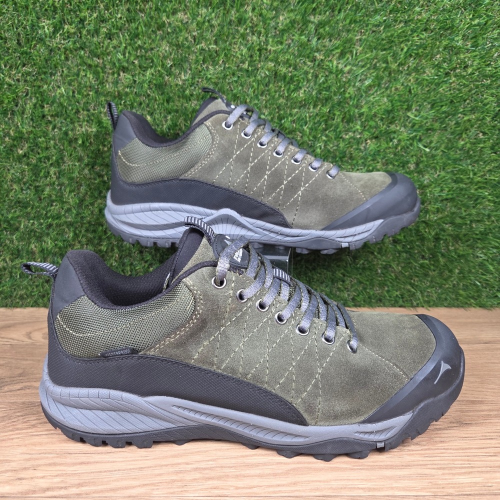 Pacific Mountain Mead Mens Hiking Shoes Green Waterproof Suede PM006301-060 11.5 - Picture 3 of 16